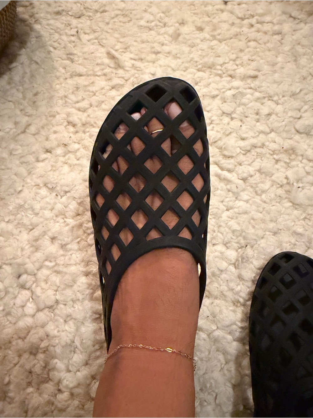 Jeffrey Campbell Black Laser-Cut Slip-On Flats - Picture 3 of 4